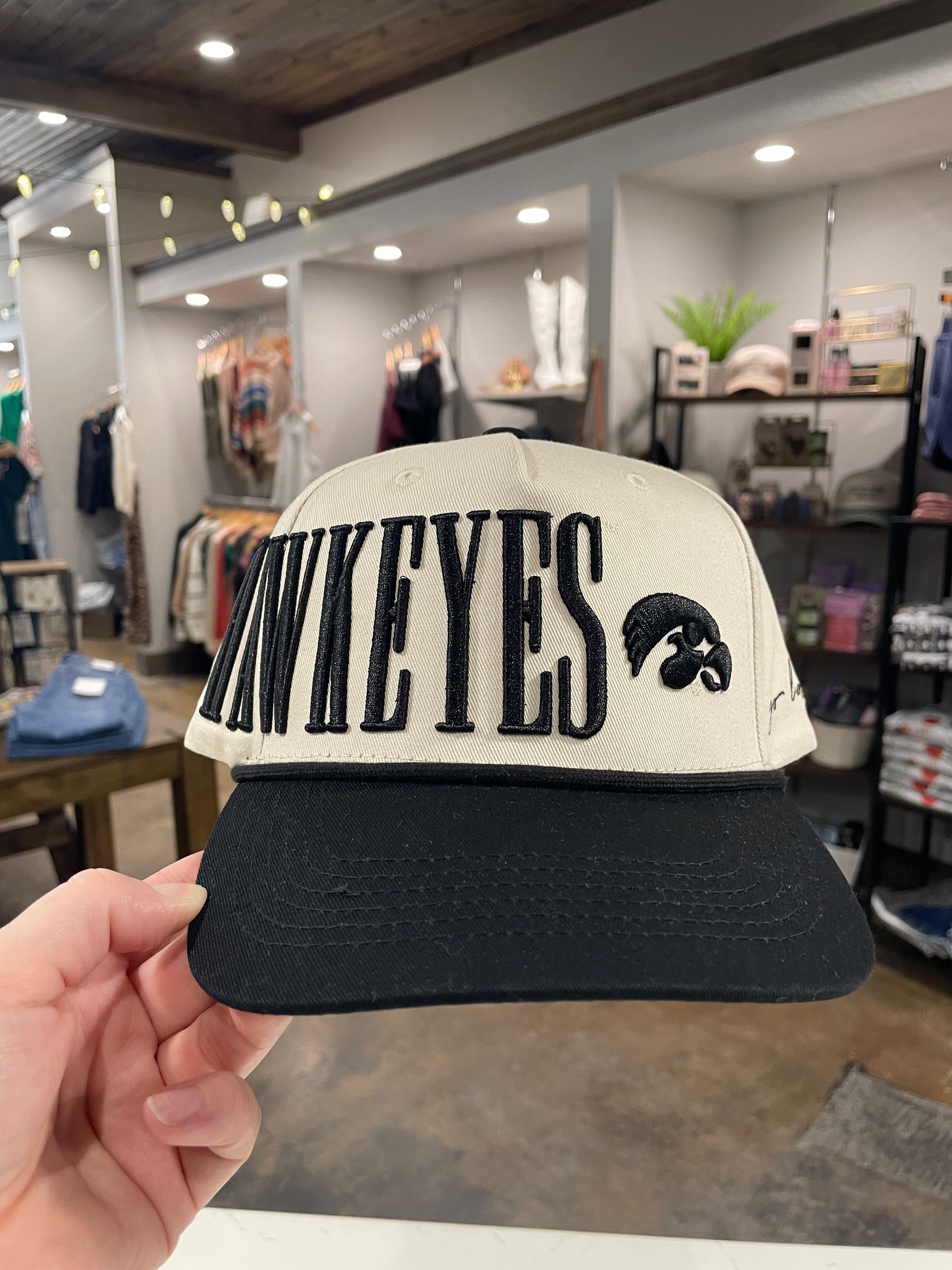 Hawkeyes Baseball Cap-Hats-Anna Kaytes Boutique-Anna Kaytes Boutique, Women's Fashion Boutique in Grinnell, Iowa