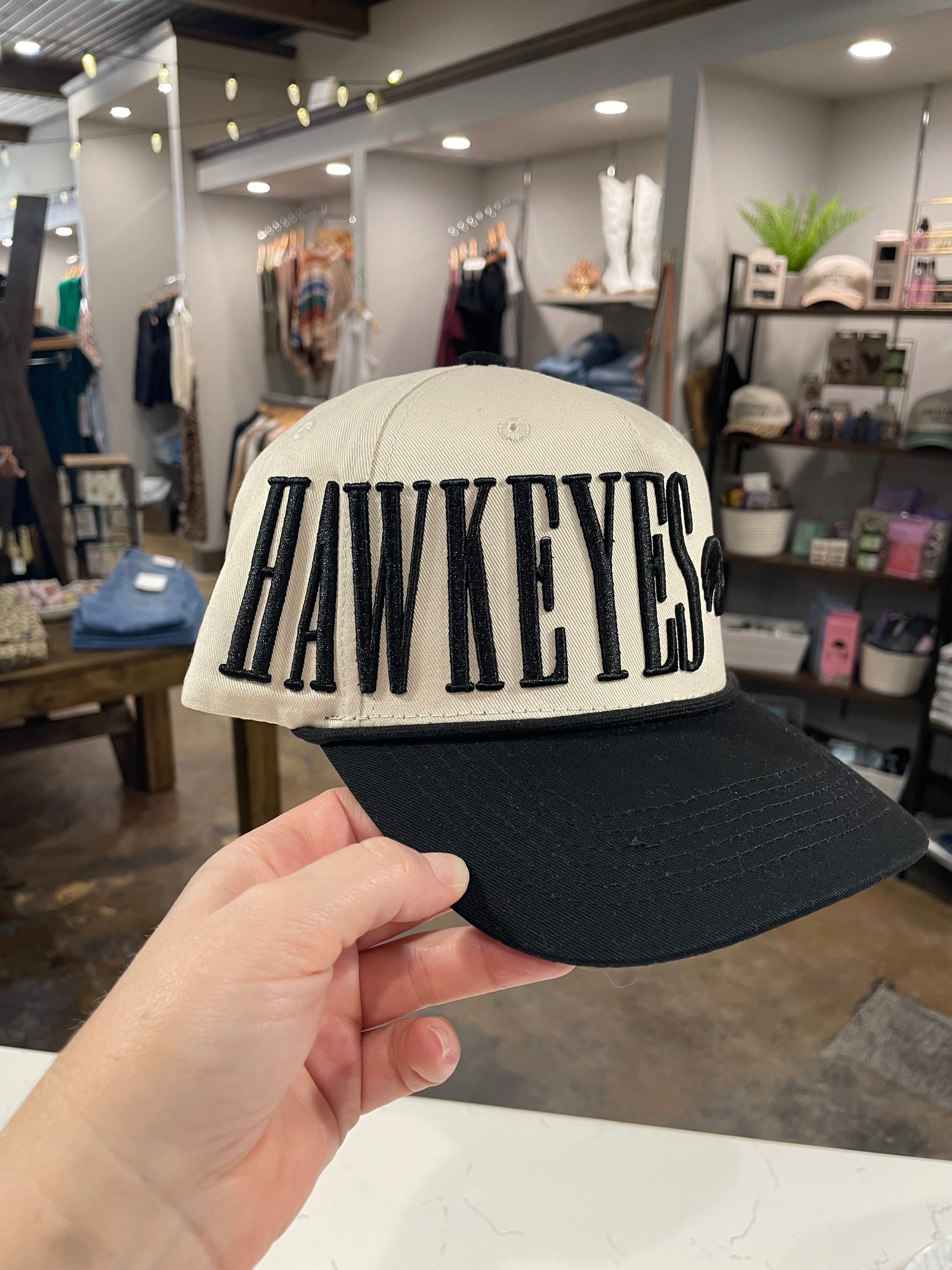 Hawkeyes Baseball Cap-Hats-Anna Kaytes Boutique-Anna Kaytes Boutique, Women's Fashion Boutique in Grinnell, Iowa