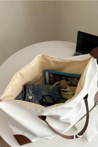 Canvas Tote Bag-Handbags-Zenana-Anna Kaytes Boutique, Women's Fashion Boutique in Grinnell, Iowa