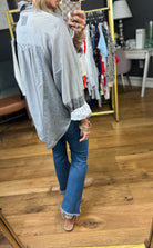 Around The World Contrasting Button-Down Top - Black-Aemi & Co-Anna Kaytes Boutique, Women's Fashion Boutique in Grinnell, Iowa