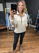 Sum Up the Day 1/2 Zip Jacket - Warm Taupe-Thread & Supply-Anna Kaytes Boutique, Women's Fashion Boutique in Grinnell, Iowa