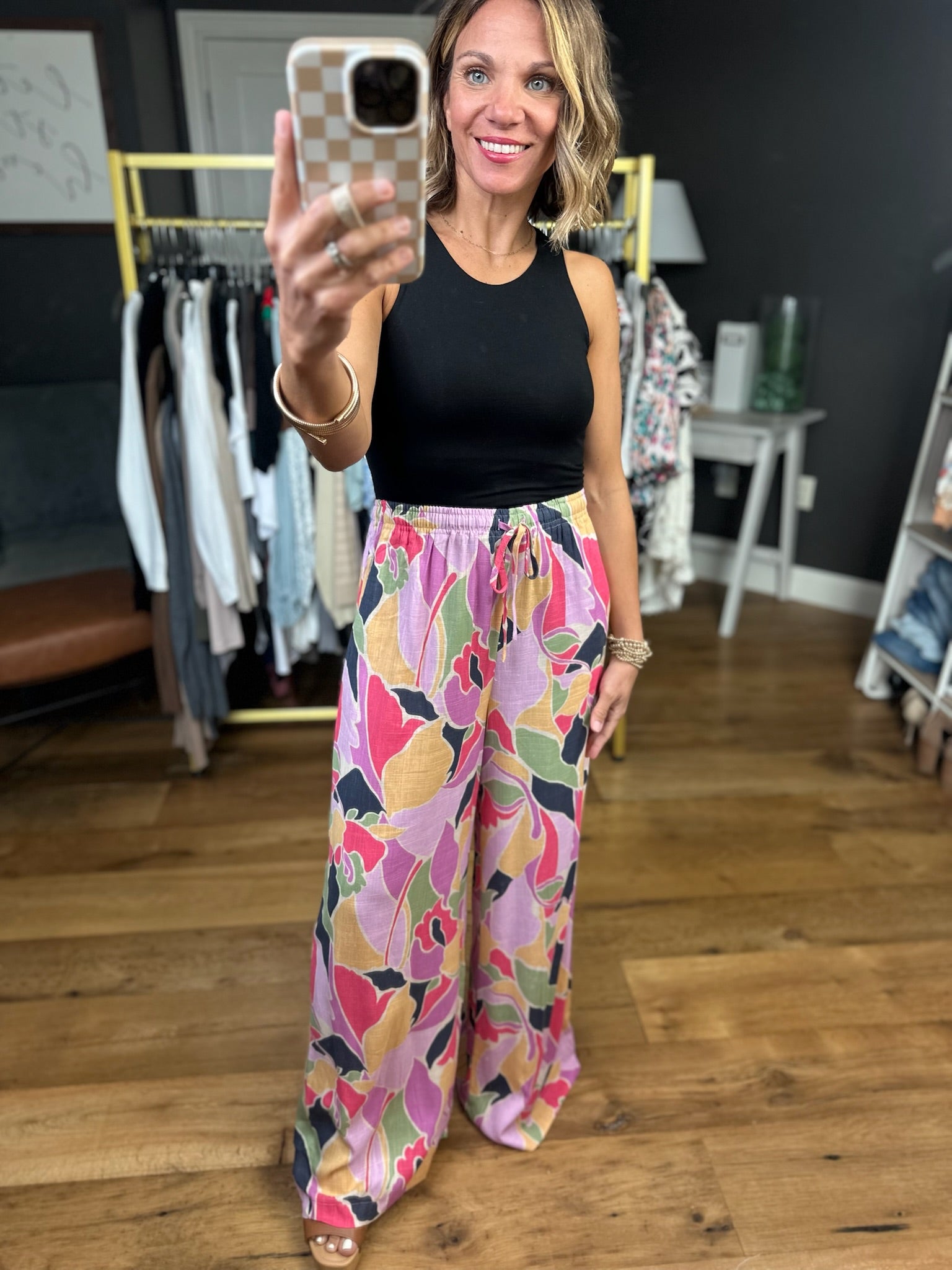 Wild At Heart Patterned Wide-Leg Pants - Lilac Pink-Easel-Anna Kaytes Boutique, Women's Fashion Boutique in Grinnell, Iowa