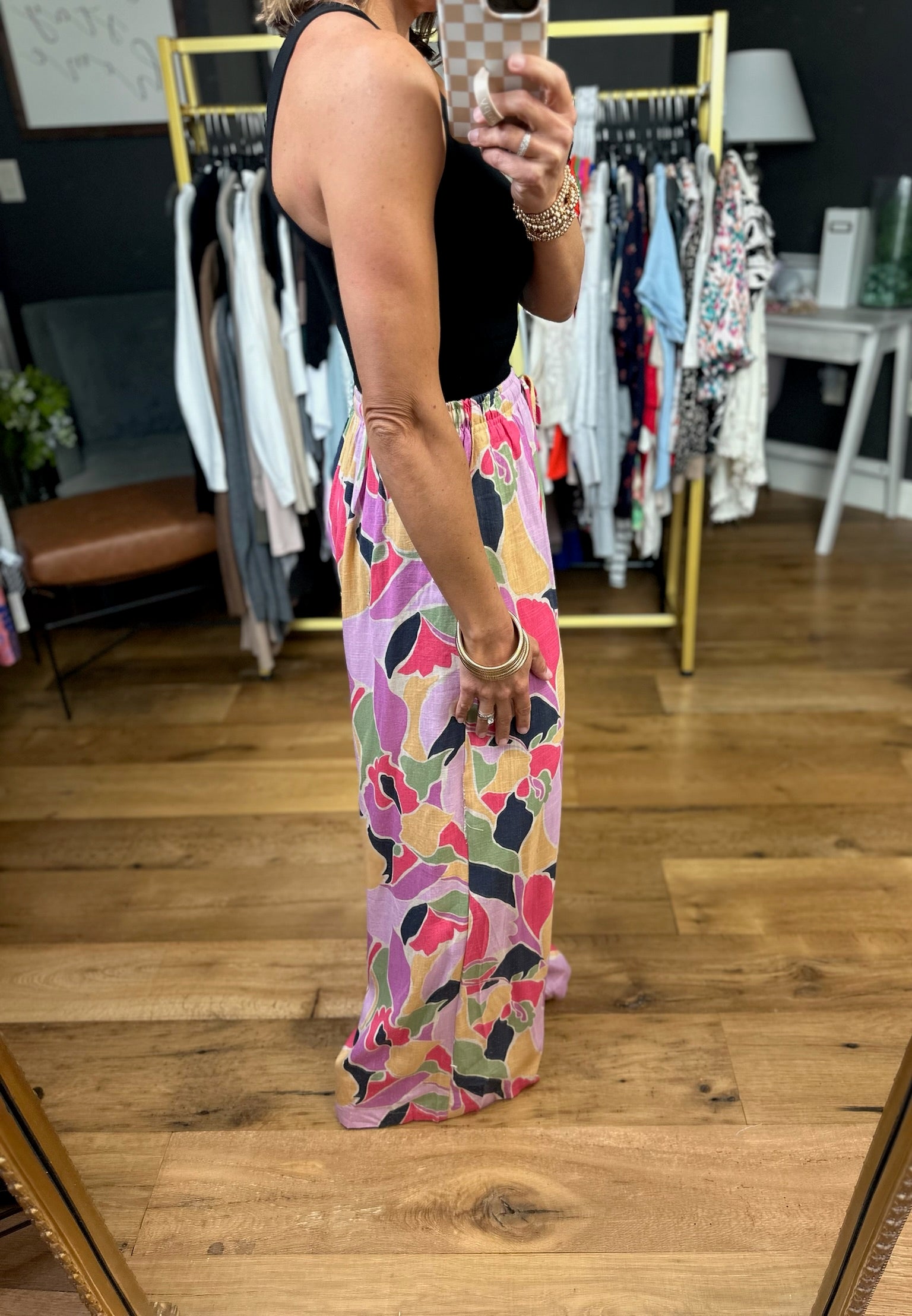 Wild At Heart Patterned Wide-Leg Pants - Lilac Pink-Easel-Anna Kaytes Boutique, Women's Fashion Boutique in Grinnell, Iowa