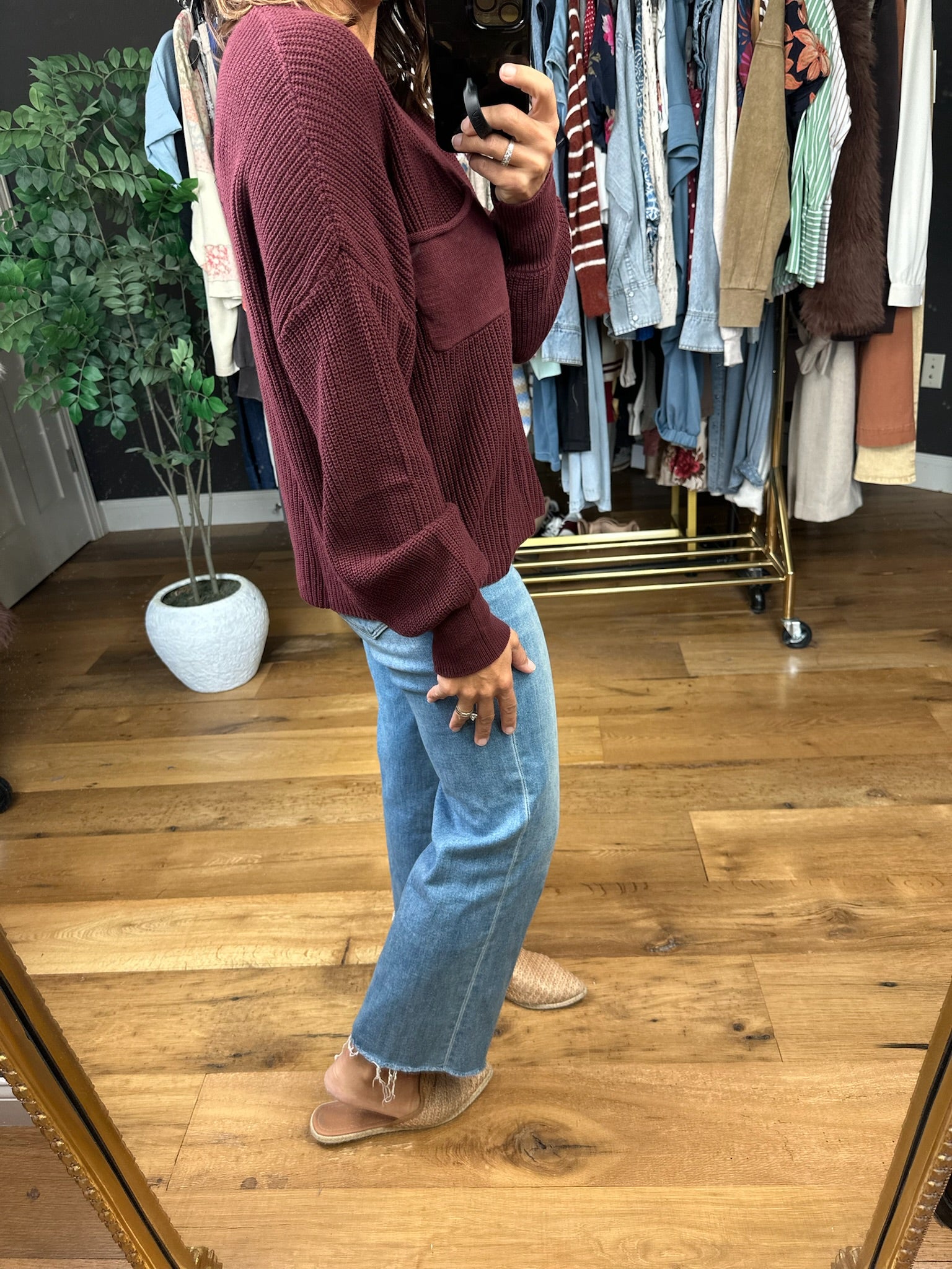 Comfort Zone Crew Sweater-Sweaters-Blu Pepper-Anna Kaytes Boutique, Women's Fashion Boutique in Grinnell, Iowa