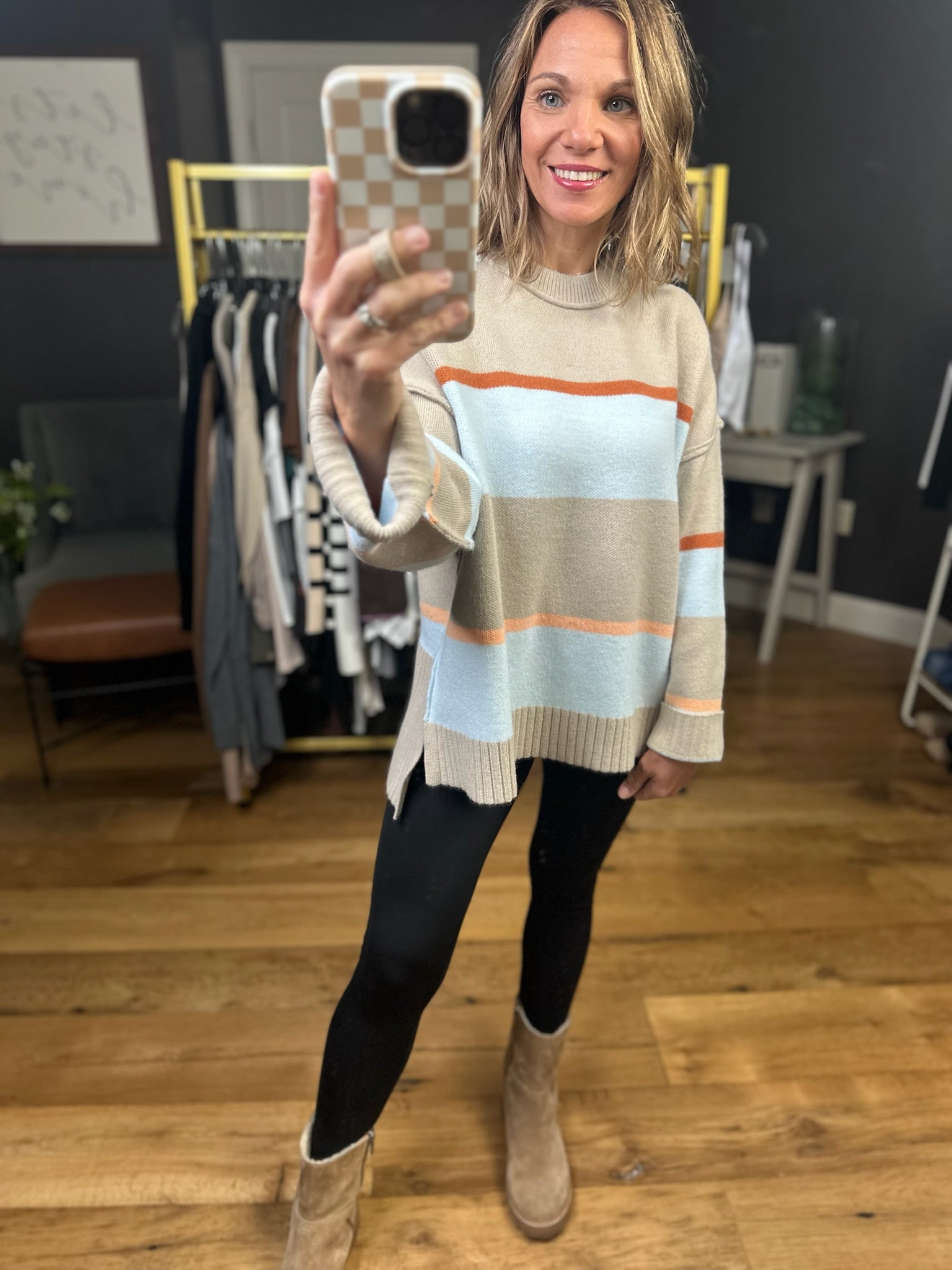 One Thing Right Striped Crew Sweater - Multiple Options-Wishlist-Anna Kaytes Boutique, Women's Fashion Boutique in Grinnell, Iowa