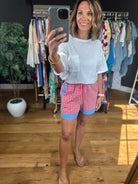 The Americana Plaid Shorts-Shorts-Entro-Anna Kaytes Boutique, Women's Fashion Boutique in Grinnell, Iowa