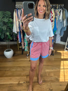 The Americana Plaid Shorts-Shorts-Entro-Anna Kaytes Boutique, Women's Fashion Boutique in Grinnell, Iowa