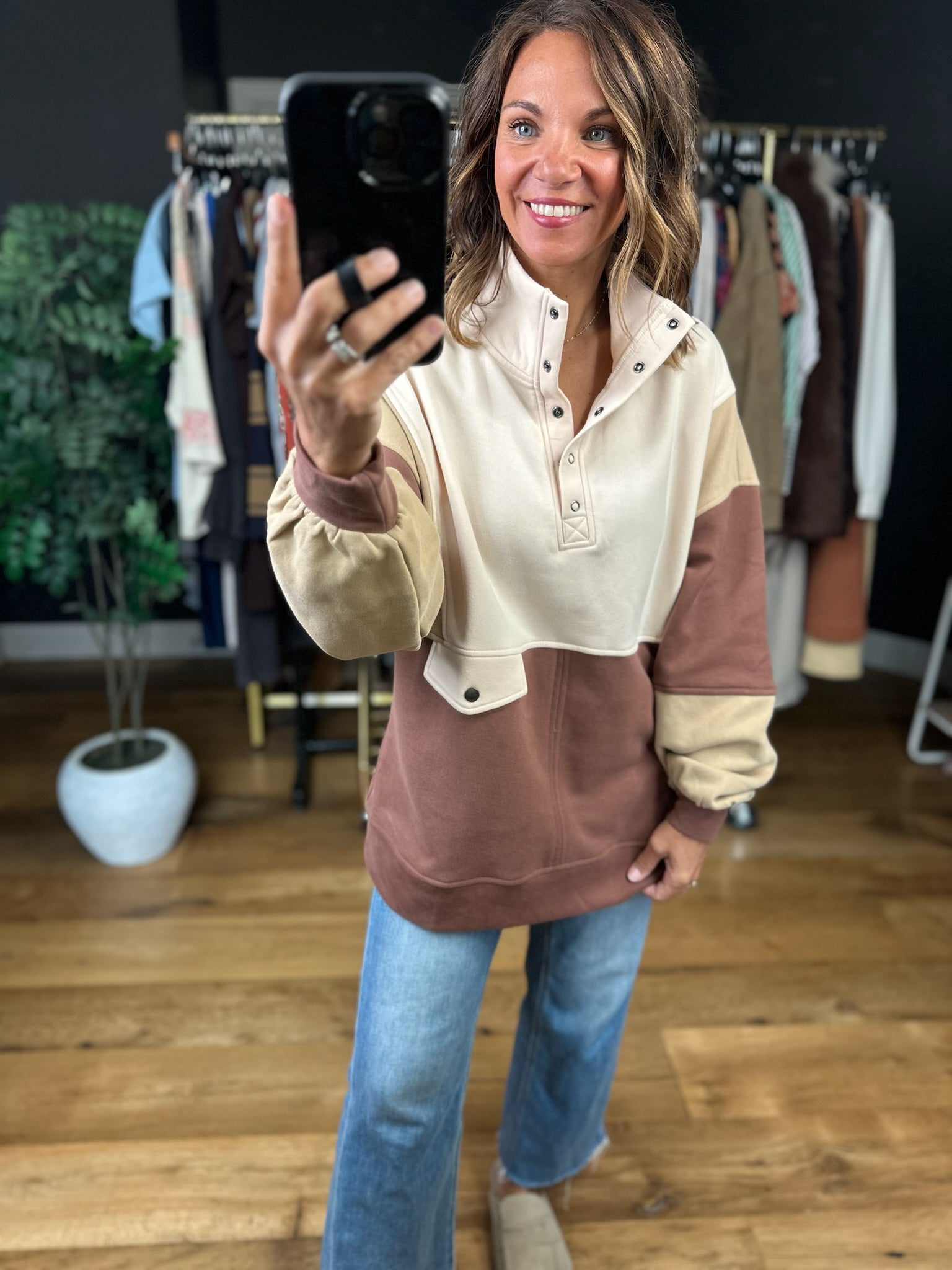 The Kara Colorblock Pullover-Sweaters-Anna Kaytes Boutique-Anna Kaytes Boutique, Women's Fashion Boutique in Grinnell, Iowa