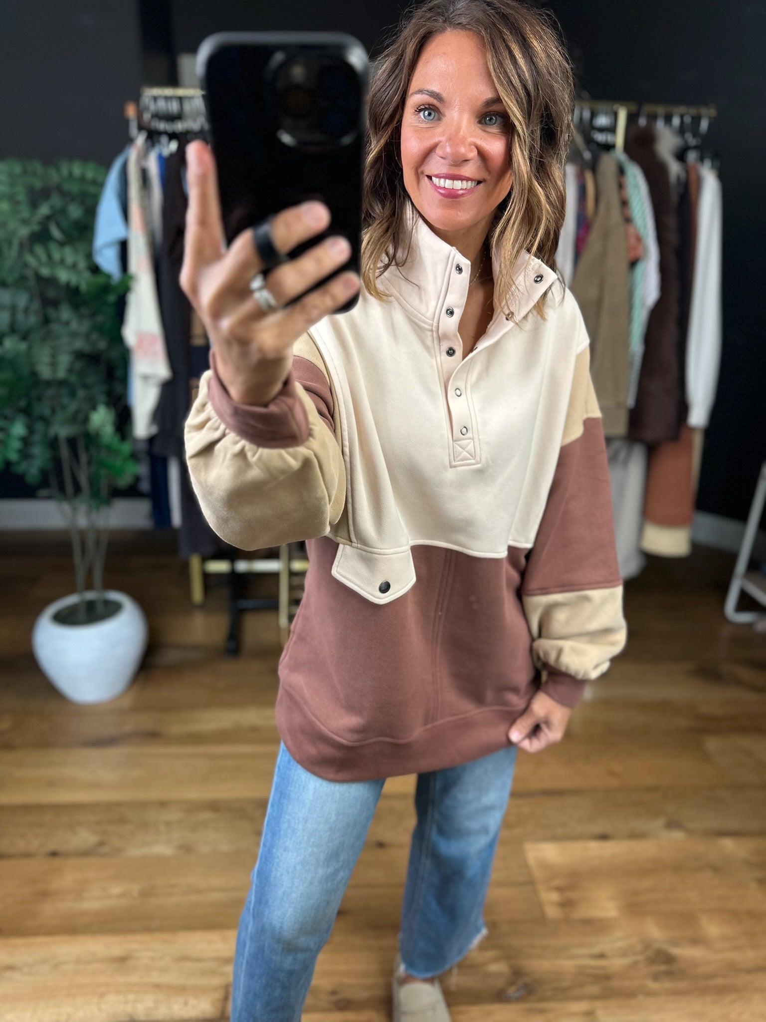 The Kara Colorblock Pullover-Sweaters-Anna Kaytes Boutique-Anna Kaytes Boutique, Women's Fashion Boutique in Grinnell, Iowa