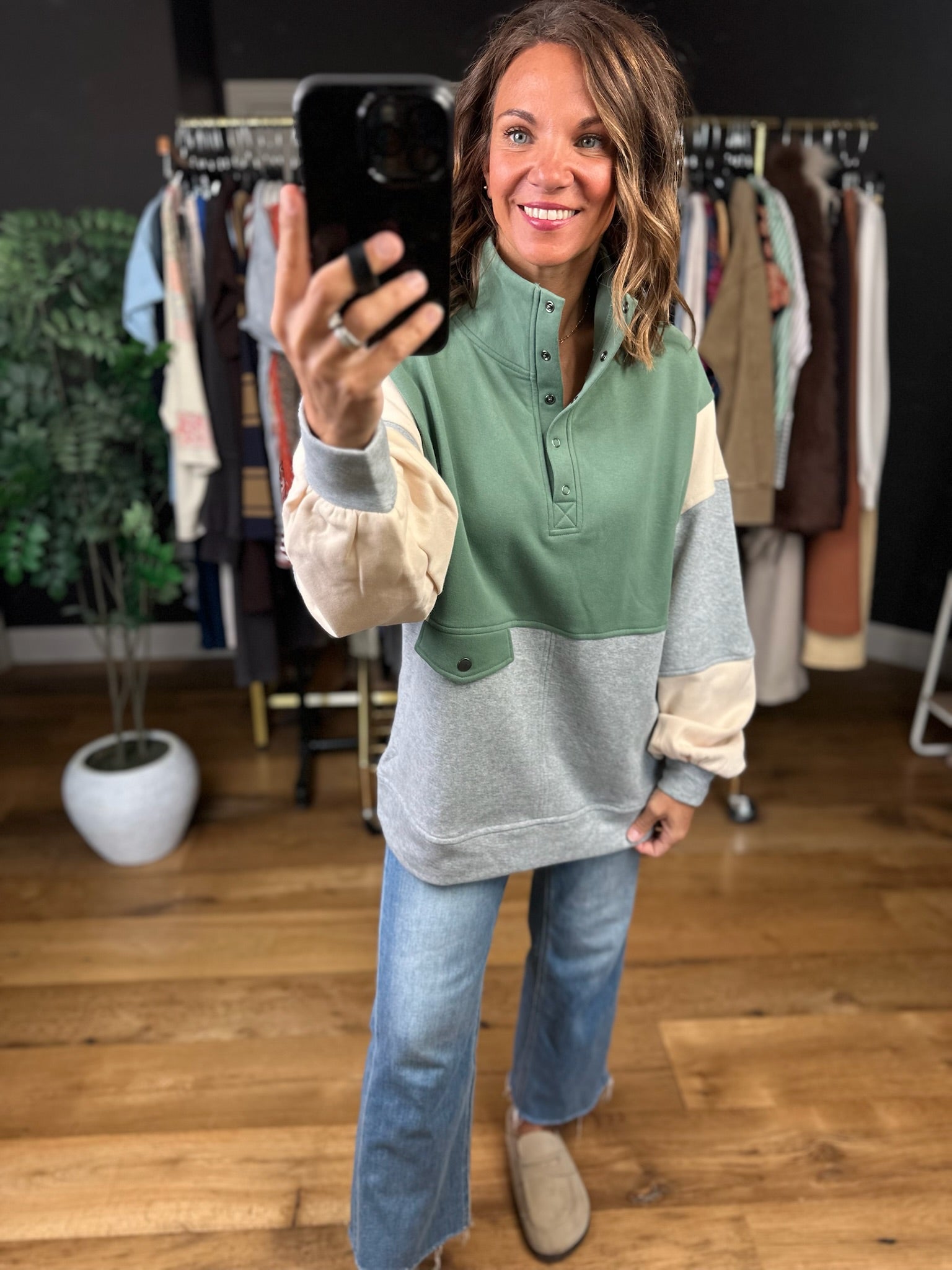 The Kara Colorblock Pullover-Sweaters-Anna Kaytes Boutique-Anna Kaytes Boutique, Women's Fashion Boutique in Grinnell, Iowa