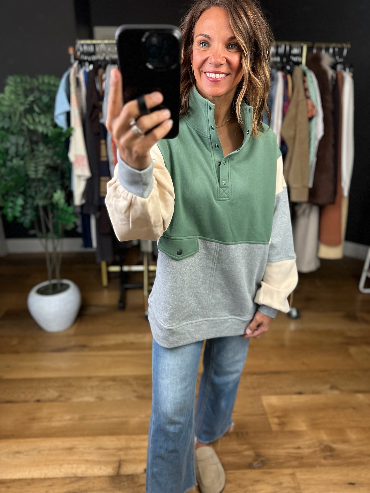 The Kara Colorblock Pullover-Sweaters-Anna Kaytes Boutique-Anna Kaytes Boutique, Women's Fashion Boutique in Grinnell, Iowa