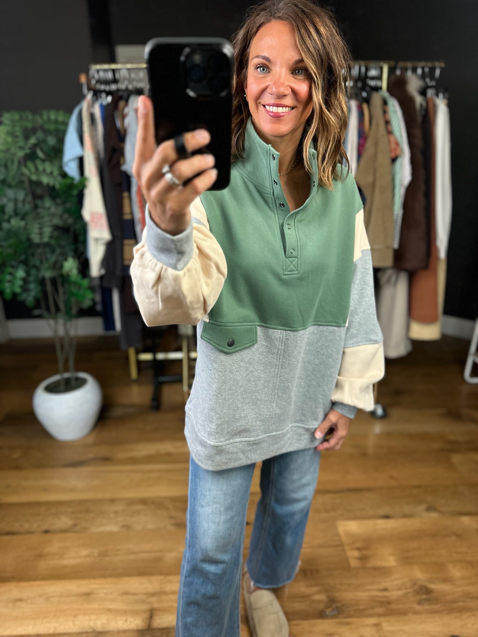 The Kara Colorblock Pullover-Sweaters-Anna Kaytes Boutique-Anna Kaytes Boutique, Women's Fashion Boutique in Grinnell, Iowa