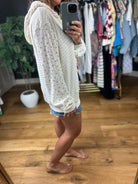 Charming Life Floral Waffle Hoodie-Sweaters-POL-Anna Kaytes Boutique, Women's Fashion Boutique in Grinnell, Iowa