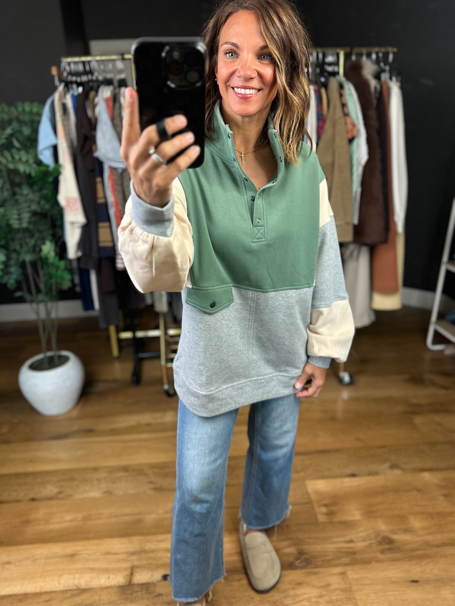 The Kara Colorblock Pullover-Sweaters-Anna Kaytes Boutique-Anna Kaytes Boutique, Women's Fashion Boutique in Grinnell, Iowa