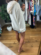 Charming Life Floral Waffle Hoodie-Sweaters-POL-Anna Kaytes Boutique, Women's Fashion Boutique in Grinnell, Iowa
