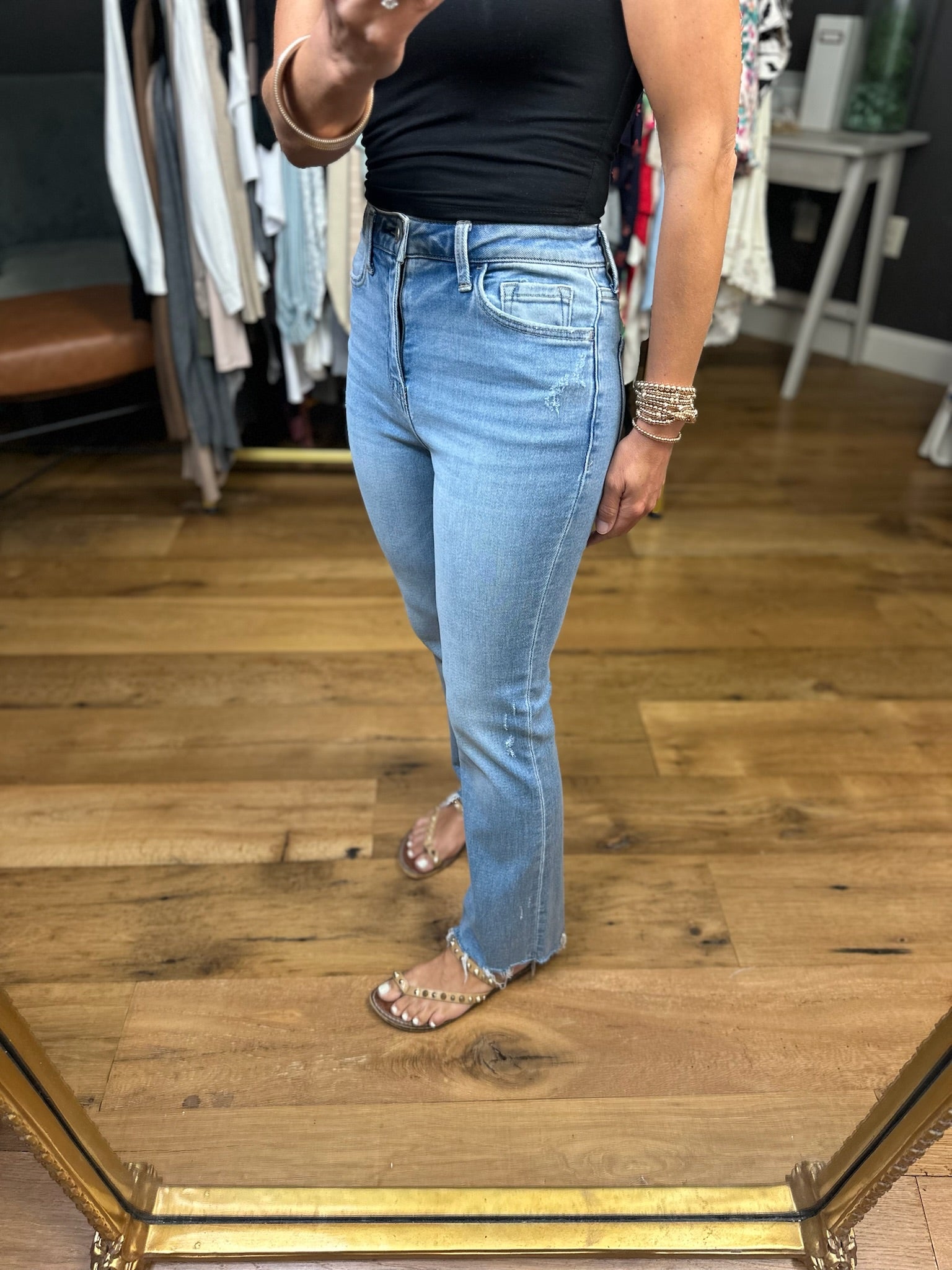 The Sophia High-Rise Kick Flare Denim-Loveret-Anna Kaytes Boutique, Women's Fashion Boutique in Grinnell, Iowa