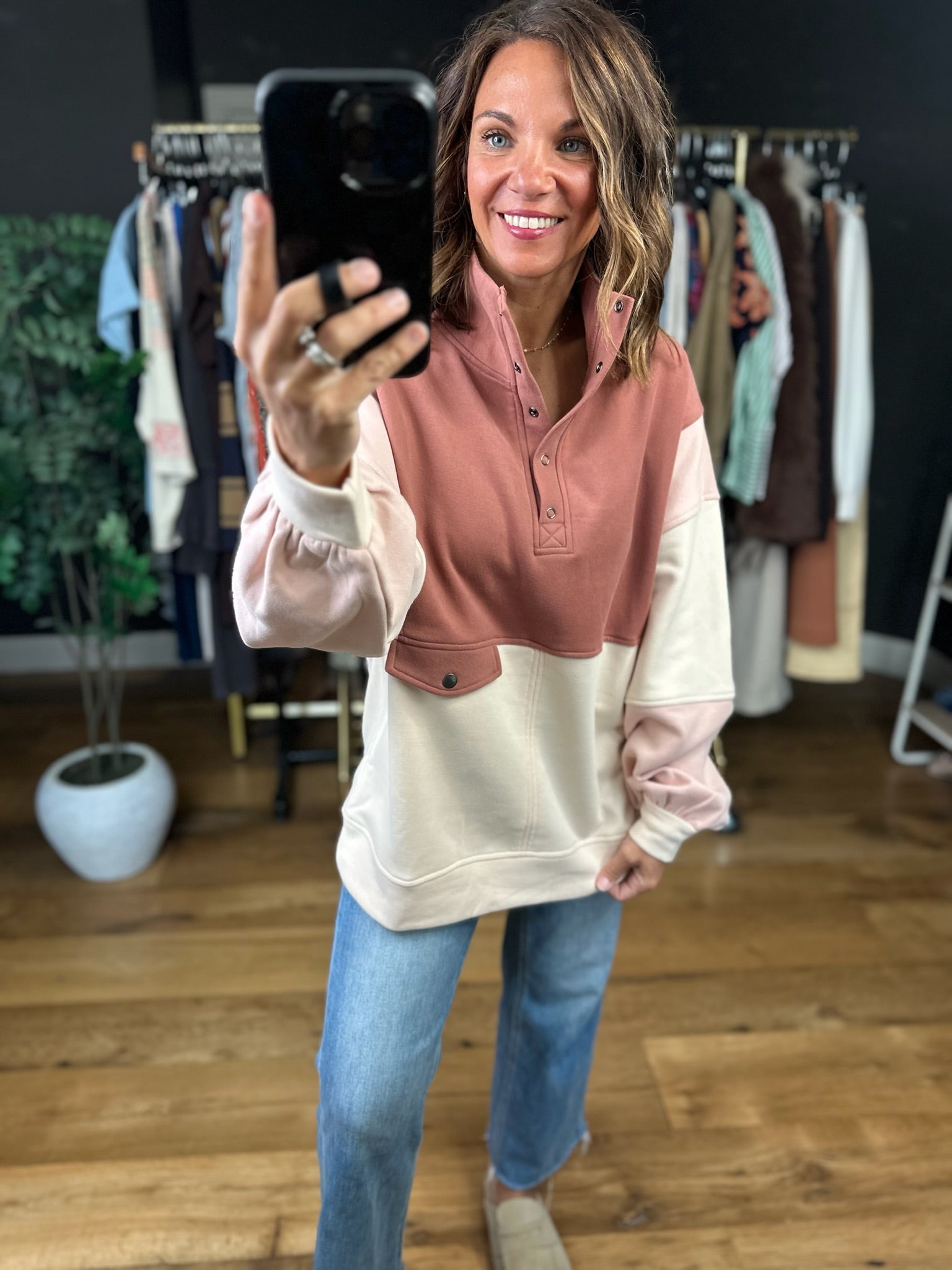 The Kara Colorblock Pullover-Sweaters-Anna Kaytes Boutique-Anna Kaytes Boutique, Women's Fashion Boutique in Grinnell, Iowa