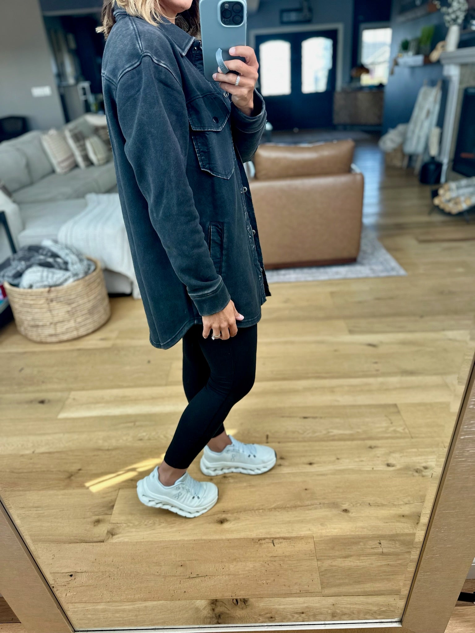 The Right Direction Pocket Shacket-Mono B-Anna Kaytes Boutique, Women's Fashion Boutique in Grinnell, Iowa
