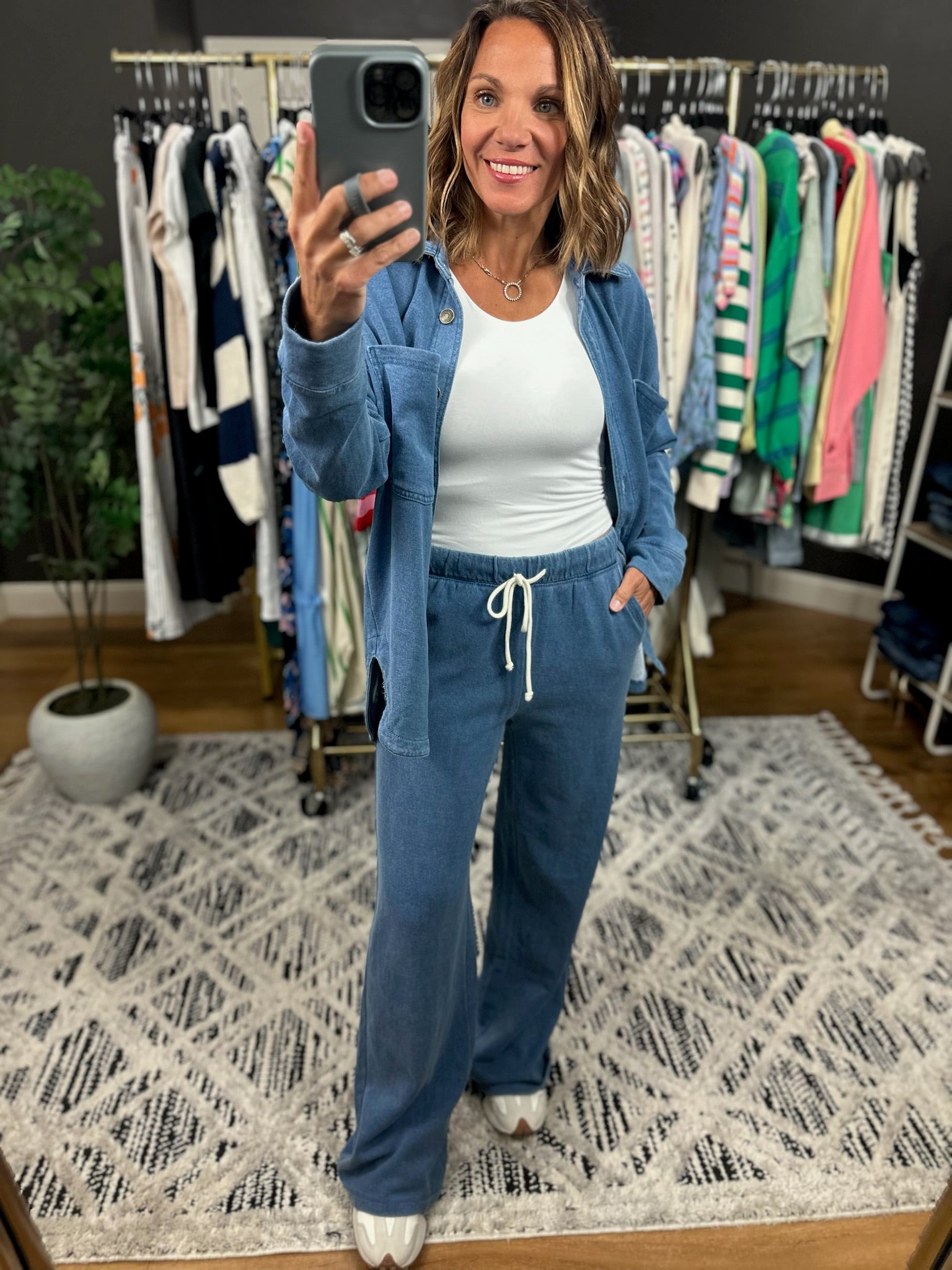 Z Supply Hunter Knit Denim Pant-Pants-Z Supply-Anna Kaytes Boutique, Women's Fashion Boutique in Grinnell, Iowa