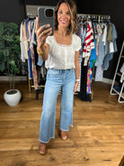 The Jensen Wide-Leg Ankle Denim-Jeans-Flying Monkey-Anna Kaytes Boutique, Women's Fashion Boutique in Grinnell, Iowa
