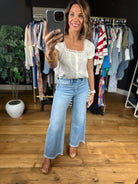 The Jensen Wide-Leg Ankle Denim-Jeans-Flying Monkey-Anna Kaytes Boutique, Women's Fashion Boutique in Grinnell, Iowa