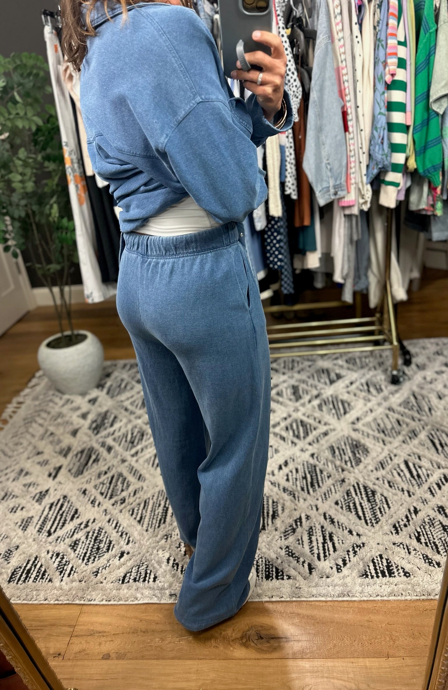 Z Supply Hunter Knit Denim Pant-Pants-Z Supply-Anna Kaytes Boutique, Women's Fashion Boutique in Grinnell, Iowa