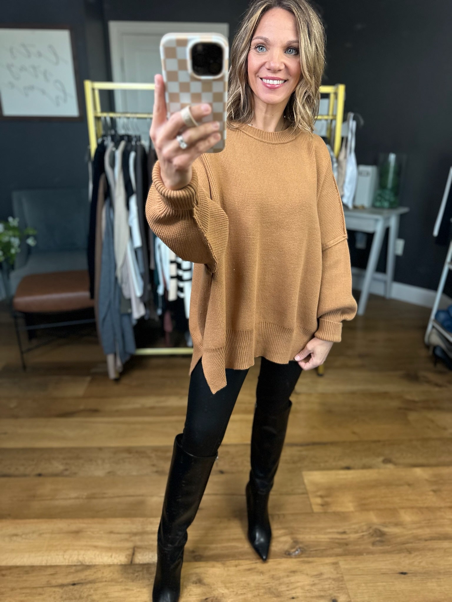 The Carly Ribbed Crew Sweater - Multiple Options-Entro-Anna Kaytes Boutique, Women's Fashion Boutique in Grinnell, Iowa