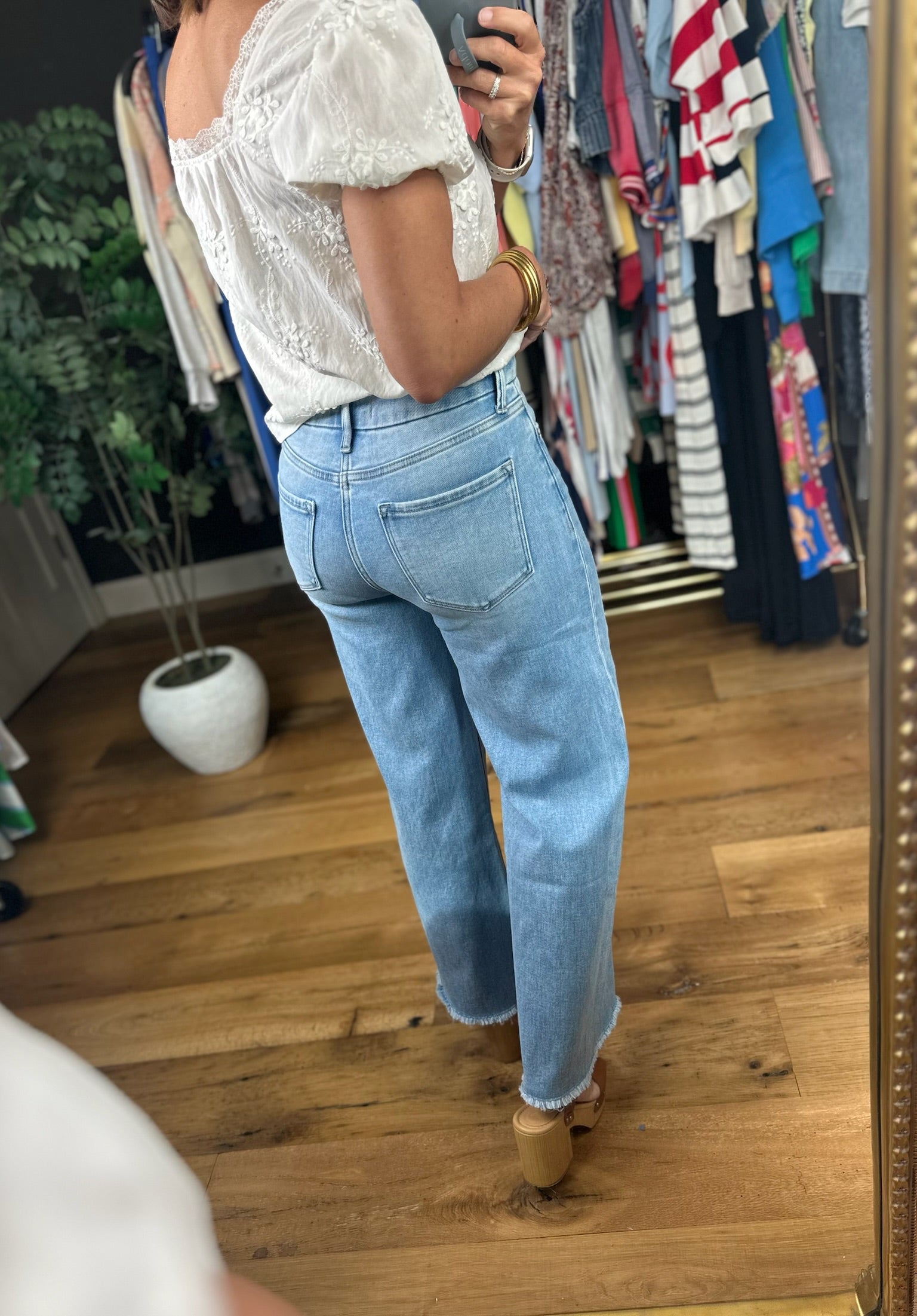 The Jensen Wide-Leg Ankle Denim-Jeans-Flying Monkey-Anna Kaytes Boutique, Women's Fashion Boutique in Grinnell, Iowa