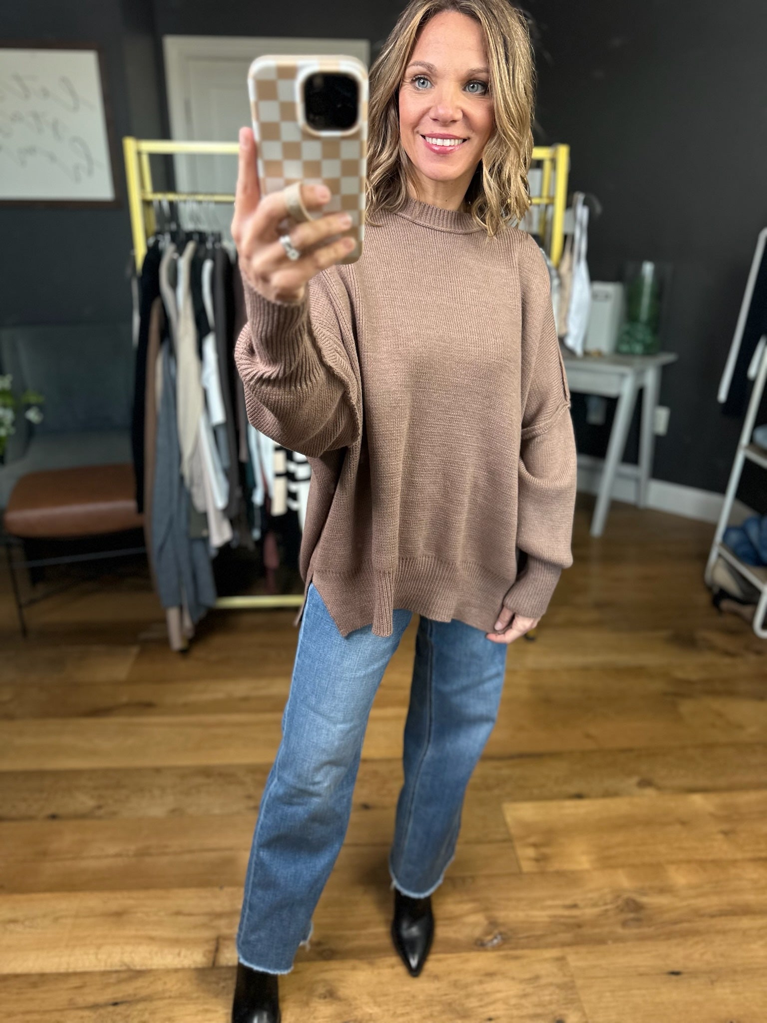 The Carly Ribbed Crew Sweater - Multiple Options-Entro-Anna Kaytes Boutique, Women's Fashion Boutique in Grinnell, Iowa