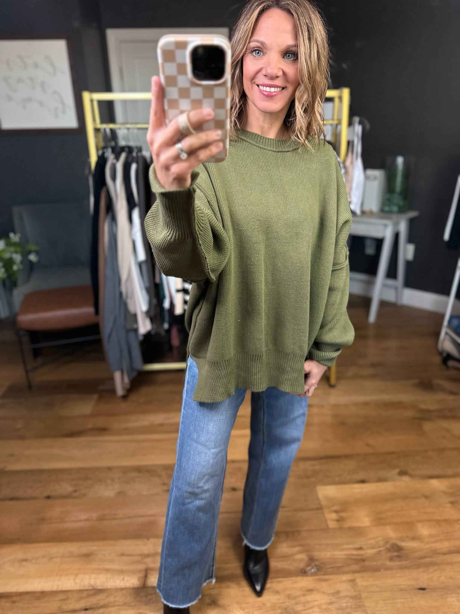 The Carly Ribbed Crew Sweater - Multiple Options-Entro-Anna Kaytes Boutique, Women's Fashion Boutique in Grinnell, Iowa