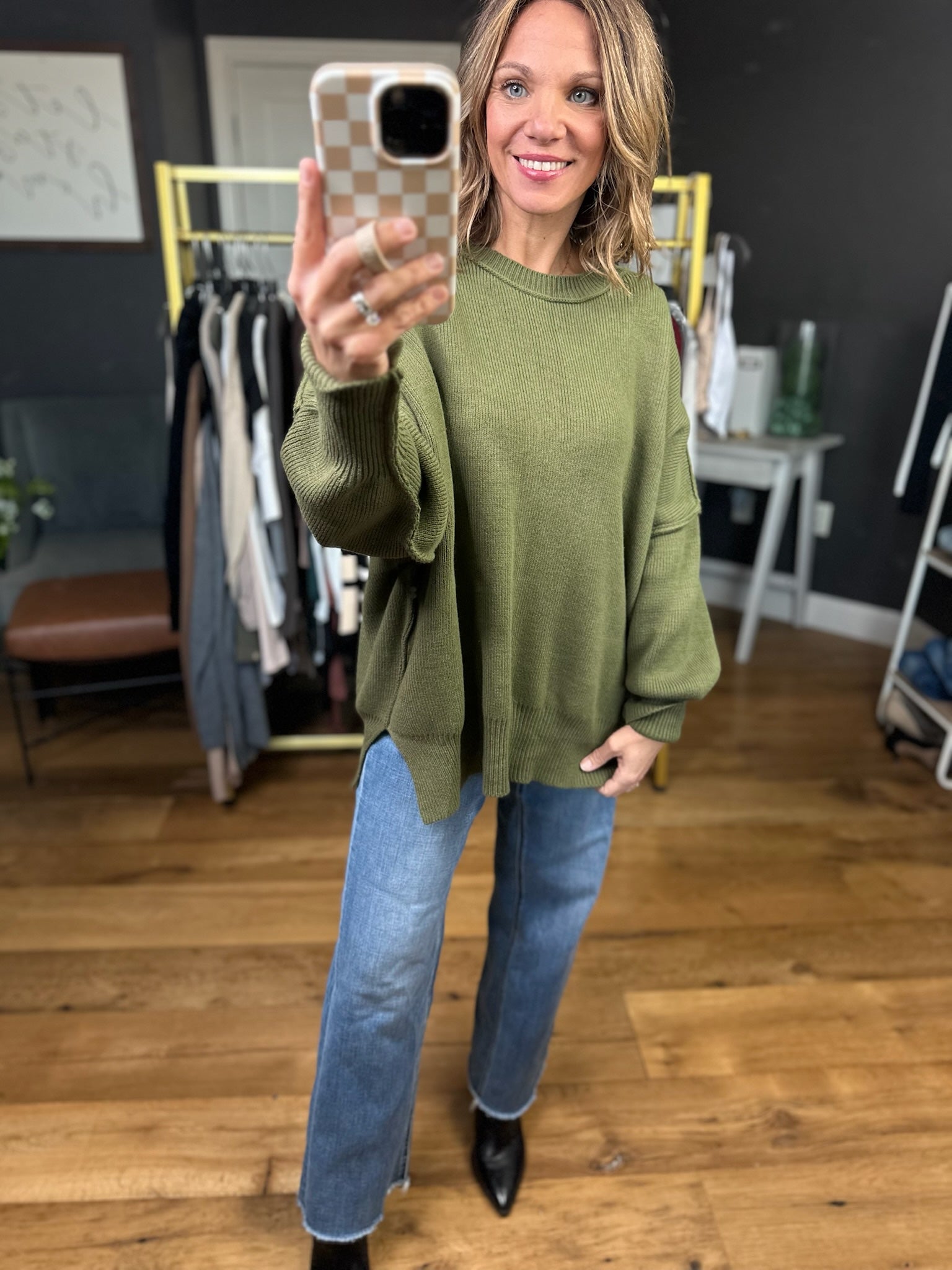 The Carly Ribbed Crew Sweater - Multiple Options-Entro-Anna Kaytes Boutique, Women's Fashion Boutique in Grinnell, Iowa