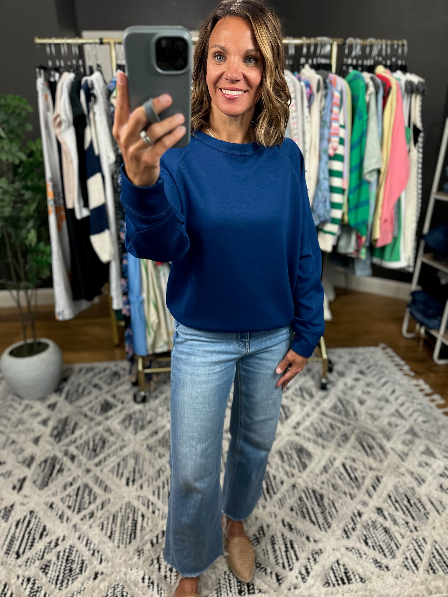 For The Better Scuba Crewneck Pullover-Sweaters-Zenana-Anna Kaytes Boutique, Women's Fashion Boutique in Grinnell, Iowa