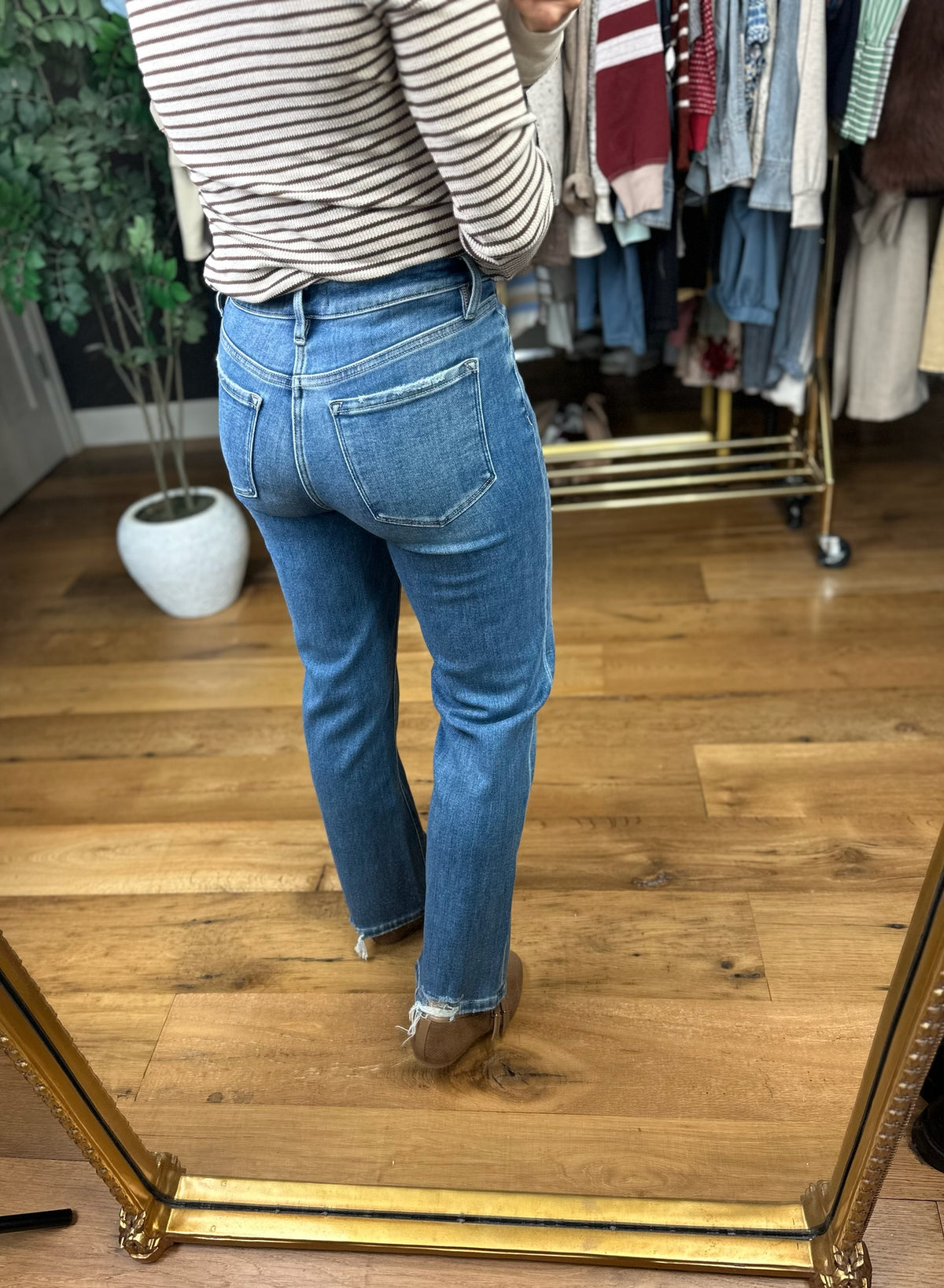 The Flora High-Rise Ankle Straight-Jeans-Flying Monkey-Anna Kaytes Boutique, Women's Fashion Boutique in Grinnell, Iowa