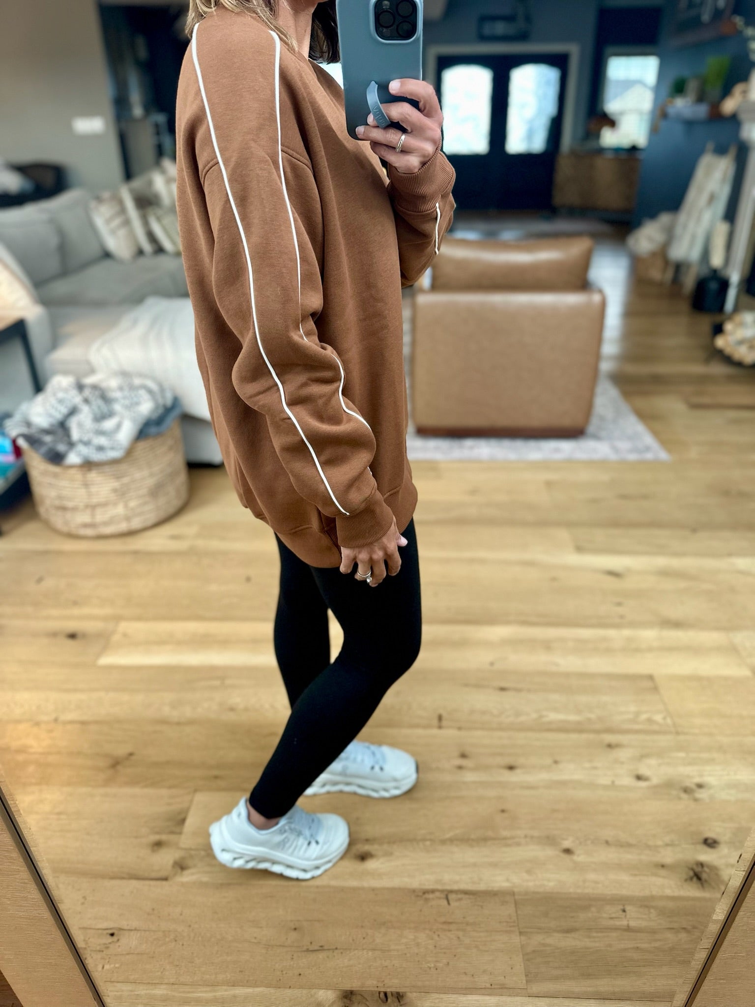 Head Over Heels Crewneck-Mono B-Anna Kaytes Boutique, Women's Fashion Boutique in Grinnell, Iowa