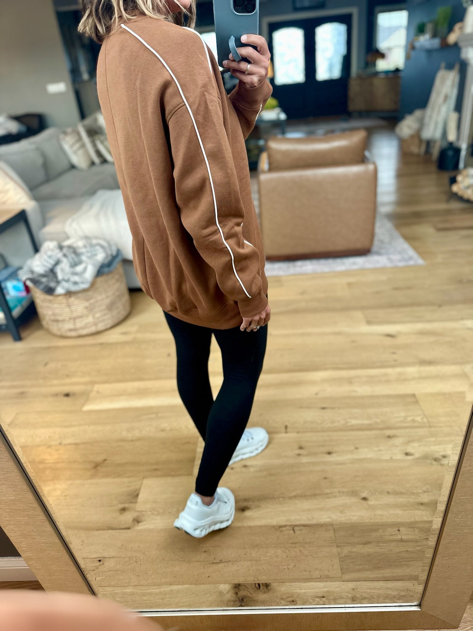 Head Over Heels Crewneck-sweaters-Mono B-Anna Kaytes Boutique, Women's Fashion Boutique in Grinnell, Iowa