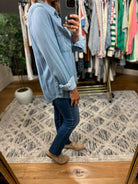 Just A Girl Tencel Button-Down Top-Long Sleeves-Be Cool-Anna Kaytes Boutique, Women's Fashion Boutique in Grinnell, Iowa