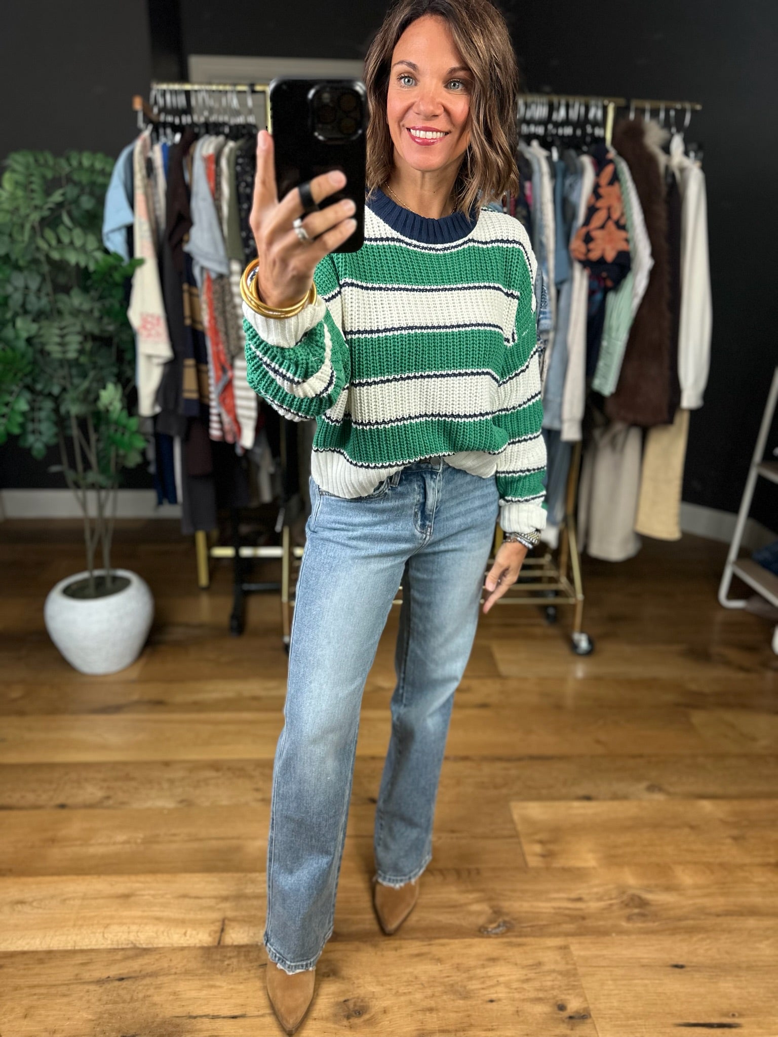 The Tessa Mid-Rise Slim Wide Denim-Jeans-Flying Monkey-Anna Kaytes Boutique, Women's Fashion Boutique in Grinnell, Iowa