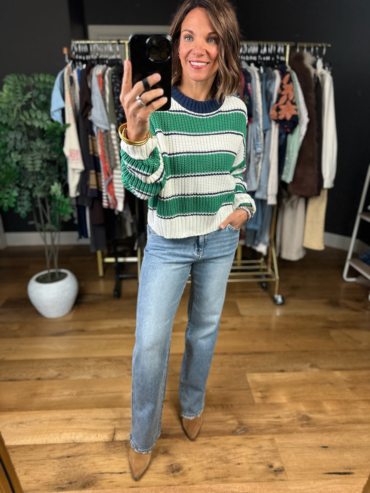 The Tessa Mid-Rise Slim Wide Denim-Jeans-Flying Monkey-Anna Kaytes Boutique, Women's Fashion Boutique in Grinnell, Iowa