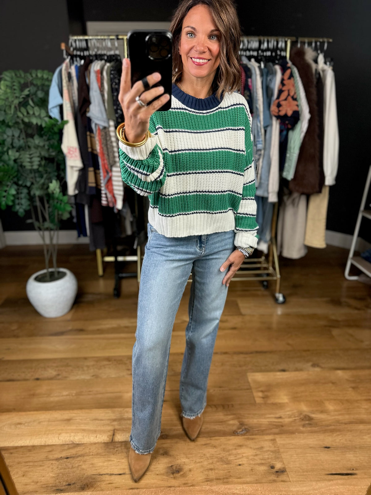 The Tessa Mid-Rise Slim Wide Denim-Jeans-Flying Monkey-Anna Kaytes Boutique, Women's Fashion Boutique in Grinnell, Iowa