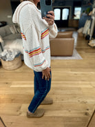 A New Age Striped Hooded Knit-Hem & Thread-Anna Kaytes Boutique, Women's Fashion Boutique in Grinnell, Iowa