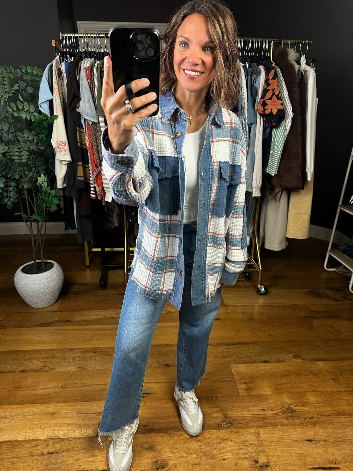 New Day Ahead Waffle Shacket-Long Sleeves-Easel-Anna Kaytes Boutique, Women's Fashion Boutique in Grinnell, Iowa