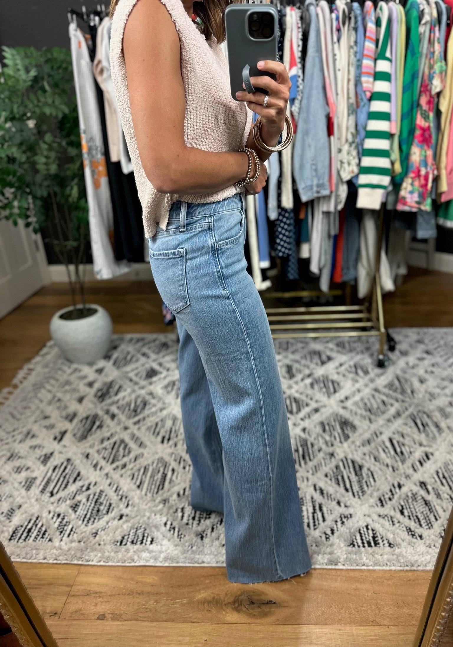 The Vayda Wide Leg Denim-Jeans-Vervet-Anna Kaytes Boutique, Women's Fashion Boutique in Grinnell, Iowa