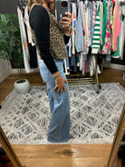 Then & Now Leopard Cropped Denim Vest-Short Sleeves-Very J-Anna Kaytes Boutique, Women's Fashion Boutique in Grinnell, Iowa