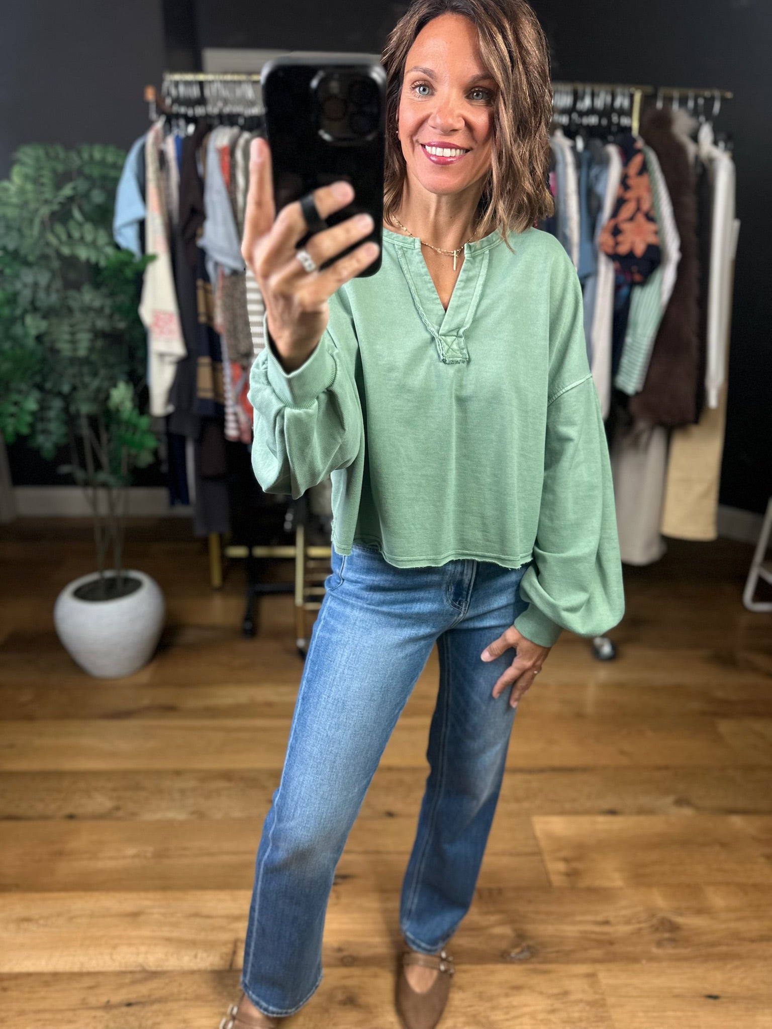 After All Olive Pullover-Sweaters-Blu Pepper-Anna Kaytes Boutique, Women's Fashion Boutique in Grinnell, Iowa