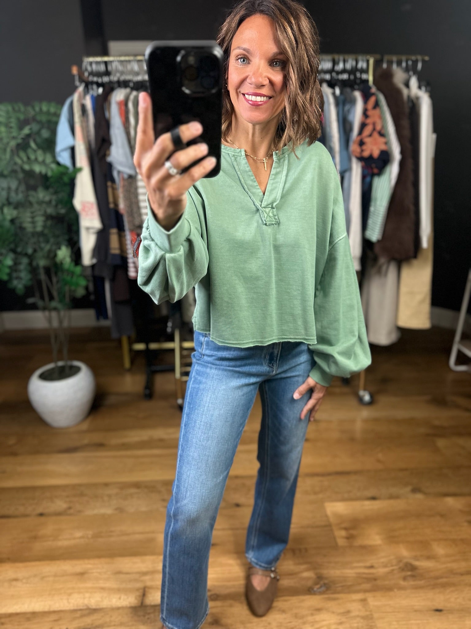 After All Olive Pullover-Sweaters-Blu Pepper-Anna Kaytes Boutique, Women's Fashion Boutique in Grinnell, Iowa