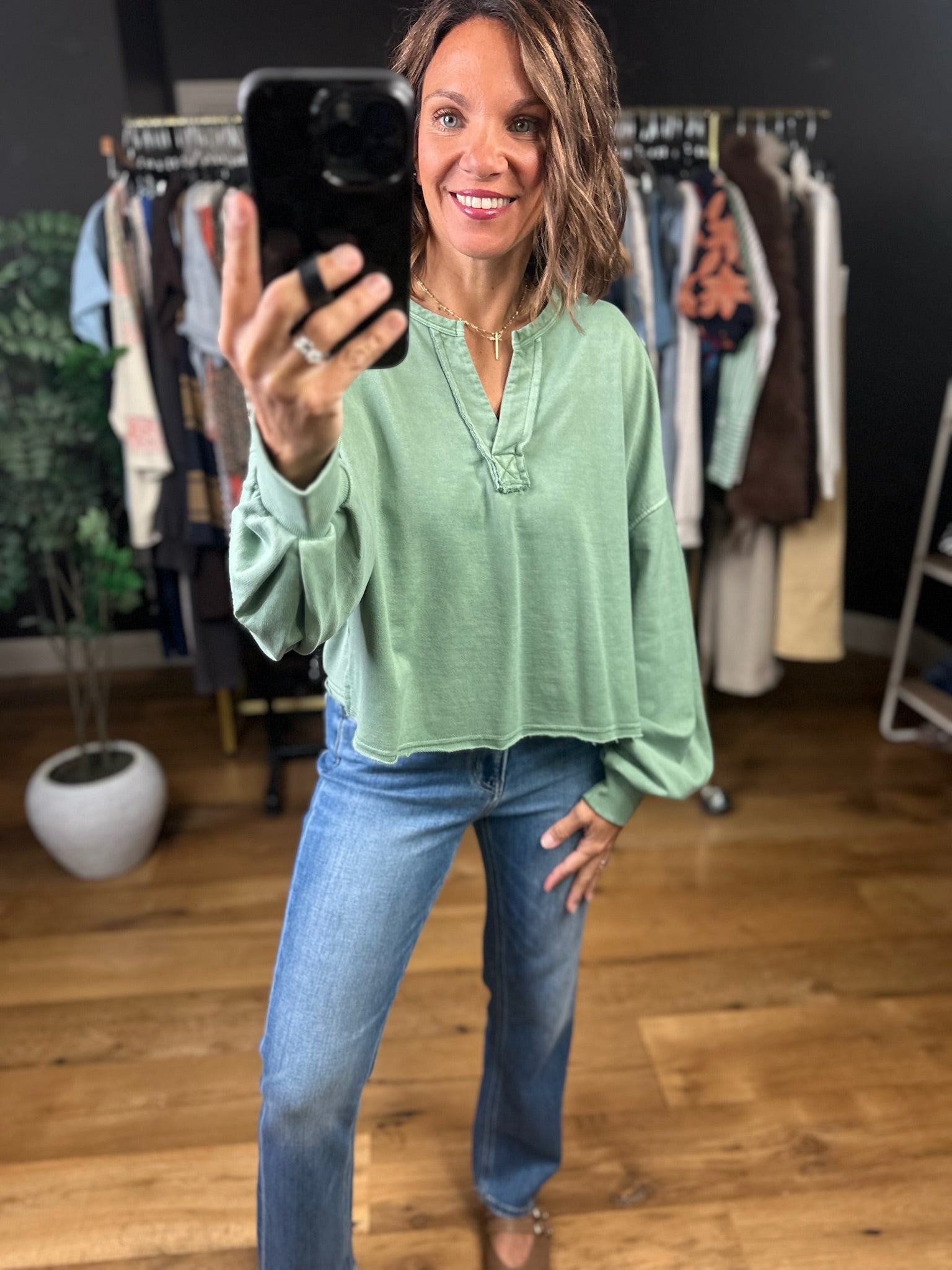 After All Olive Pullover-Sweaters-Blu Pepper-Anna Kaytes Boutique, Women's Fashion Boutique in Grinnell, Iowa