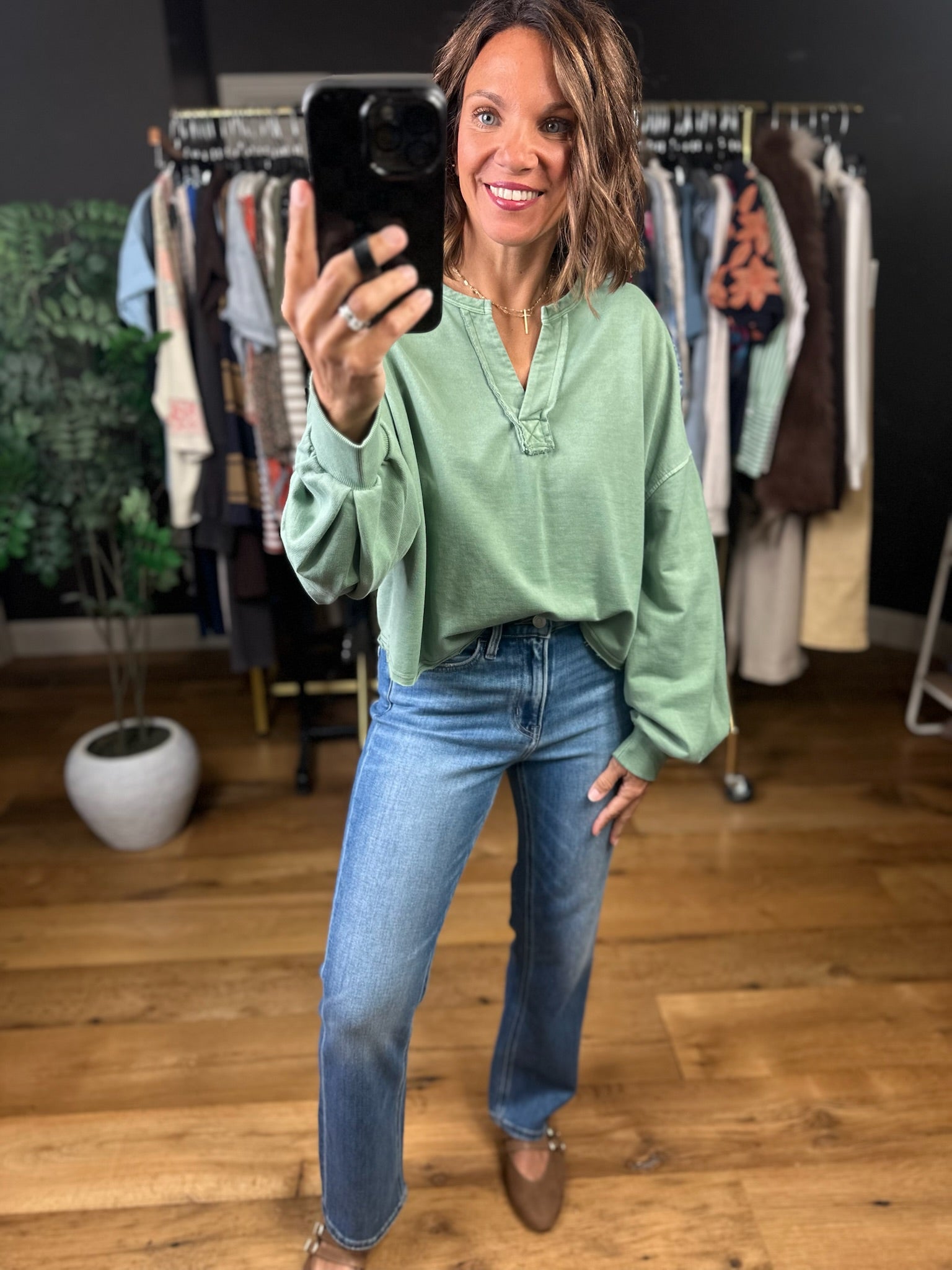 After All Olive Pullover-Sweaters-Blu Pepper-Anna Kaytes Boutique, Women's Fashion Boutique in Grinnell, Iowa
