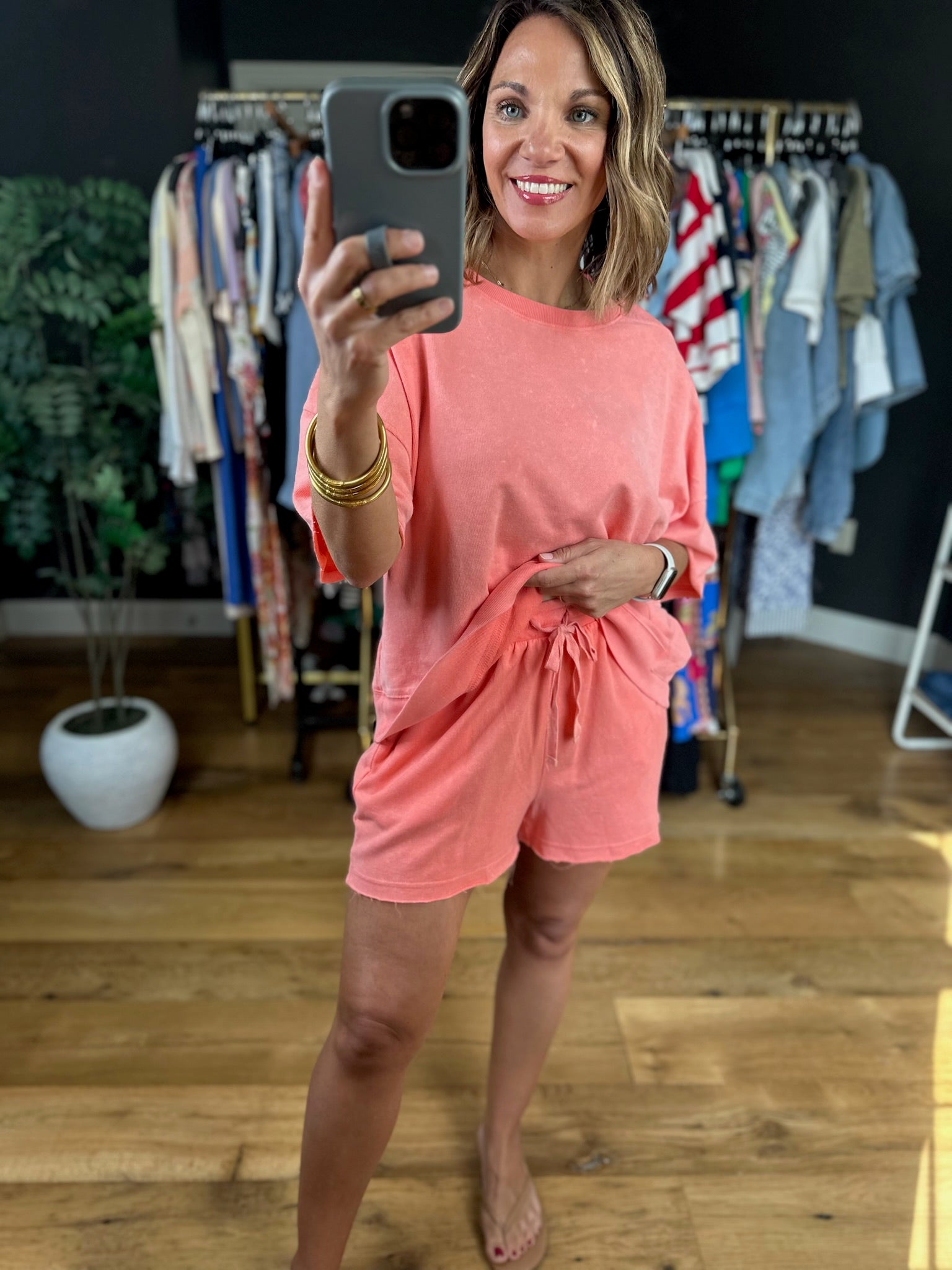 Soft Touch Two-Piece Set-Short Sleeves-Very J-Anna Kaytes Boutique, Women's Fashion Boutique in Grinnell, Iowa