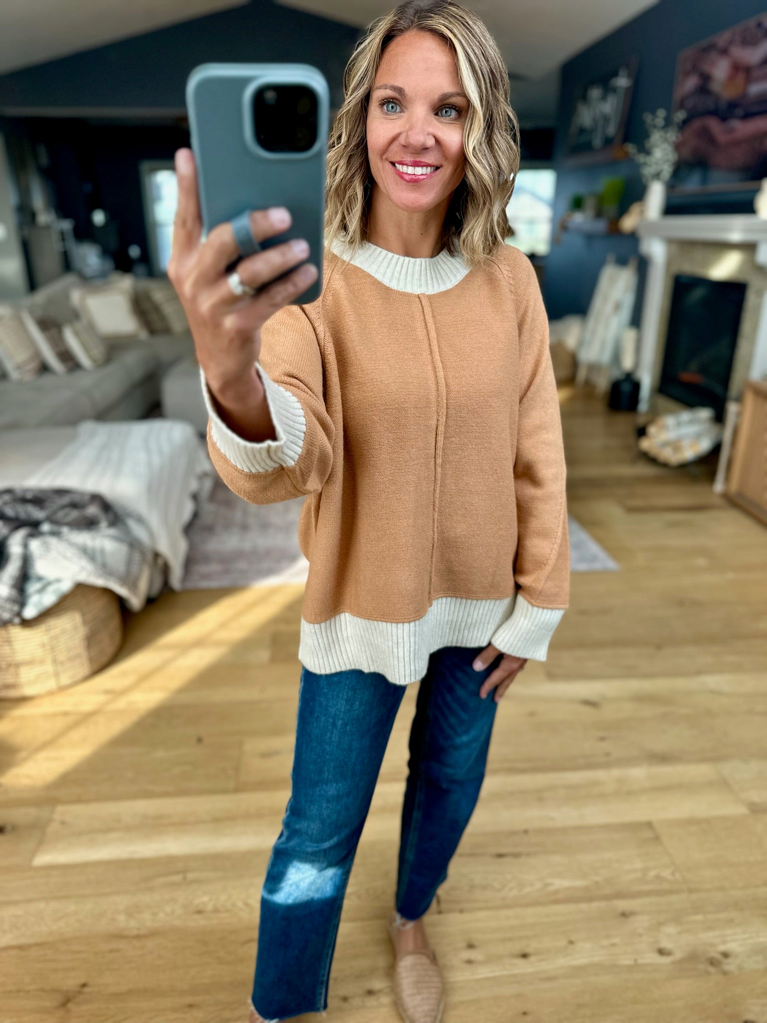 My Favorite Look Colorblock Sweater-Sweaters-Entro-Anna Kaytes Boutique, Women's Fashion Boutique in Grinnell, Iowa