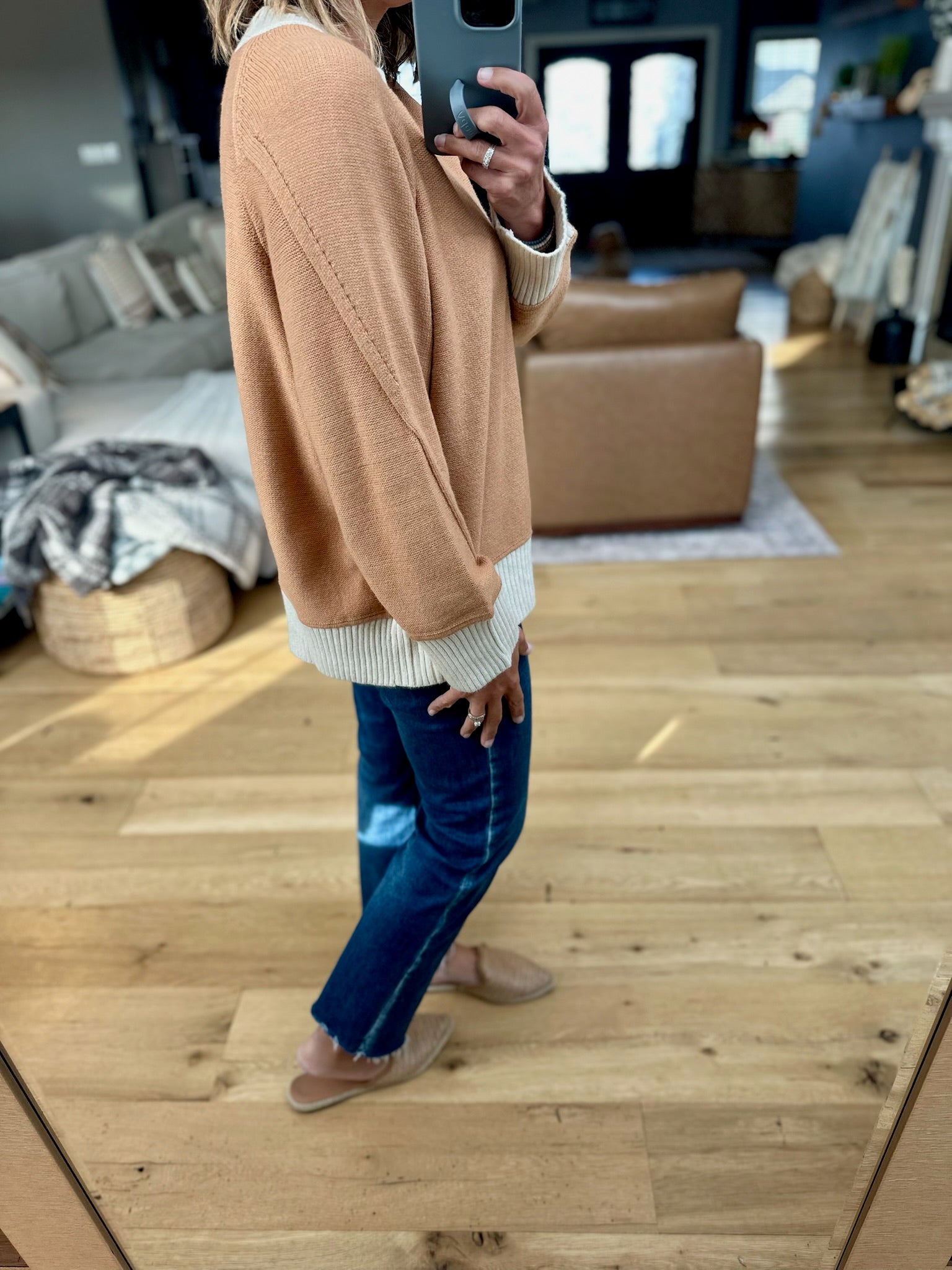 My Favorite Look Colorblock Sweater-Sweaters-Entro-Anna Kaytes Boutique, Women's Fashion Boutique in Grinnell, Iowa